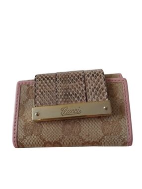 Gucci Canvas & Leather Keycles Holder